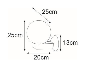 Kinkiet NF2803L6 ASTRID 20x25x25 cm do ogrodu czarny/pryzmat nr. 4