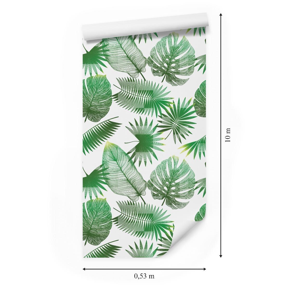 Tapeta, Zielone, Egzotyczne Liście, Bananowiec, Monstera nr. 2
