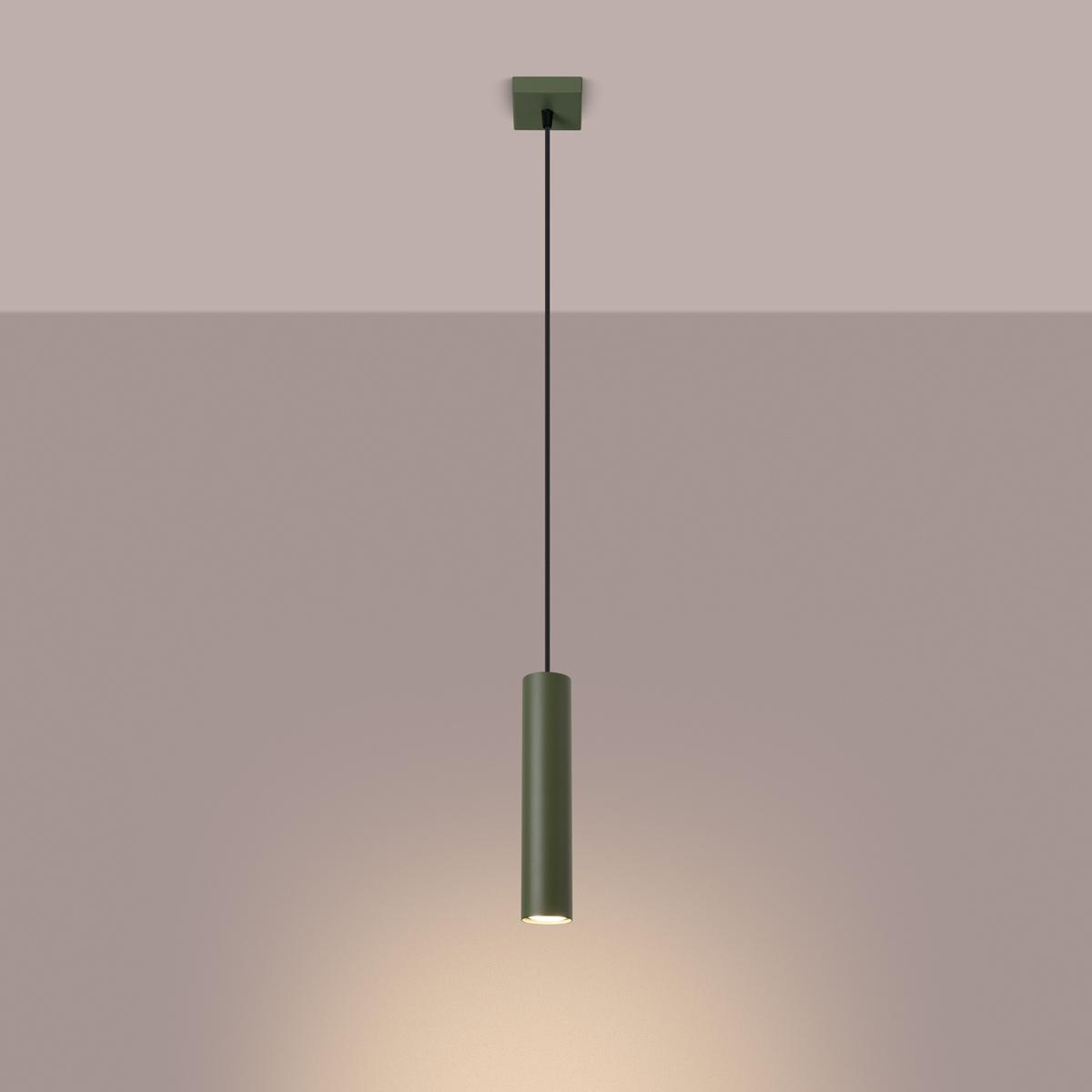 Lampa wisząca Lagos 118x8x8cm do sypialni salonu zielona oliwka nr. 3