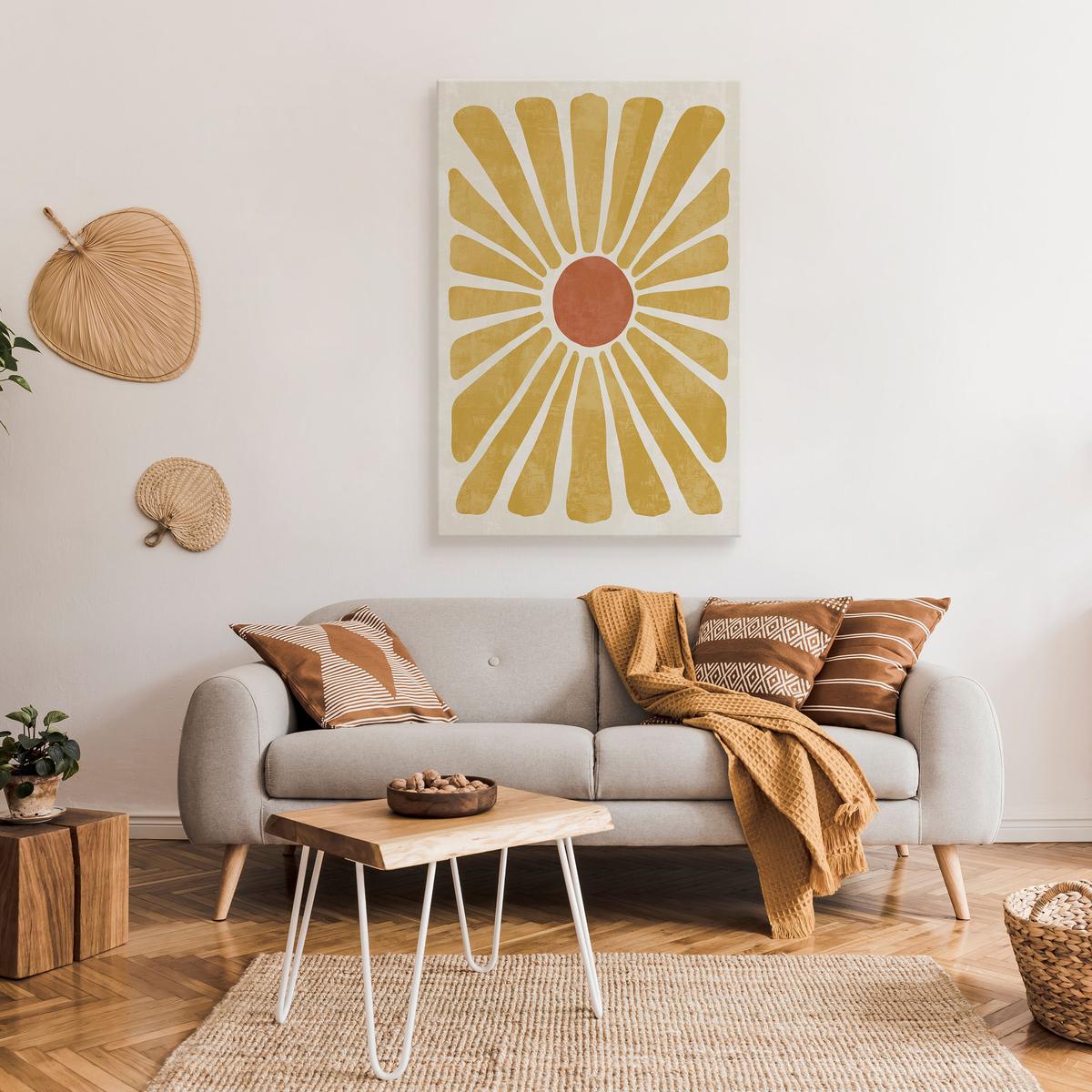 Obraz Na Płótnie Żołta Stokrotka Kwiat Styl Boho Rośliny 80x120cm nr. 3