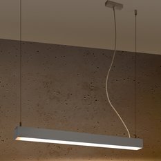 Lampa wisząca PINNE 67 szara 3000K 150x6x67cm nowoczesna LED do salonu - Miniaturka zdjęcia nr 3