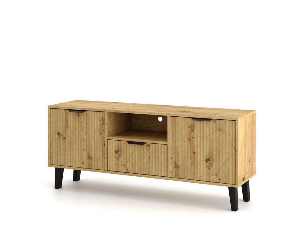 Szafka RTV Scandi 58x140x39 cm do salonu dąb artisan nr. 5