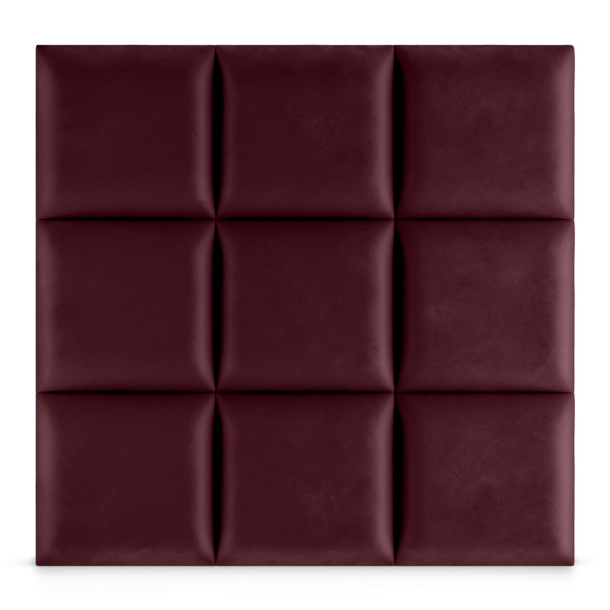Panele tapicerowane 30x30 cm na ścianę kwadrat bordowy nr. 4