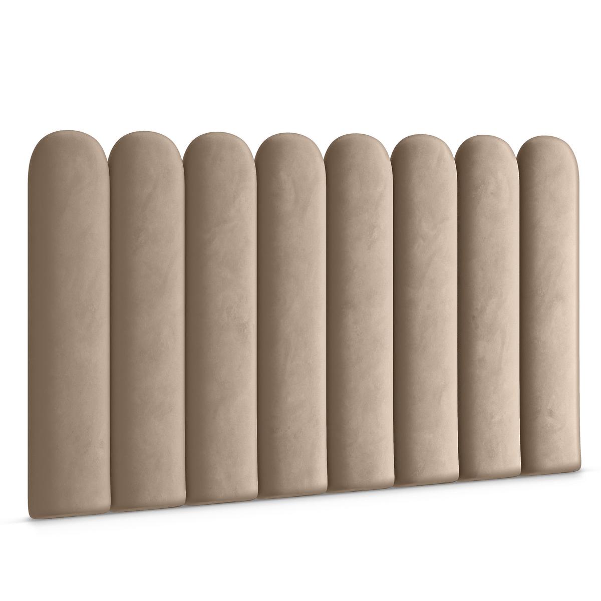 Panele tapicerowane 20x60 cm na ścianę płotek beżowy