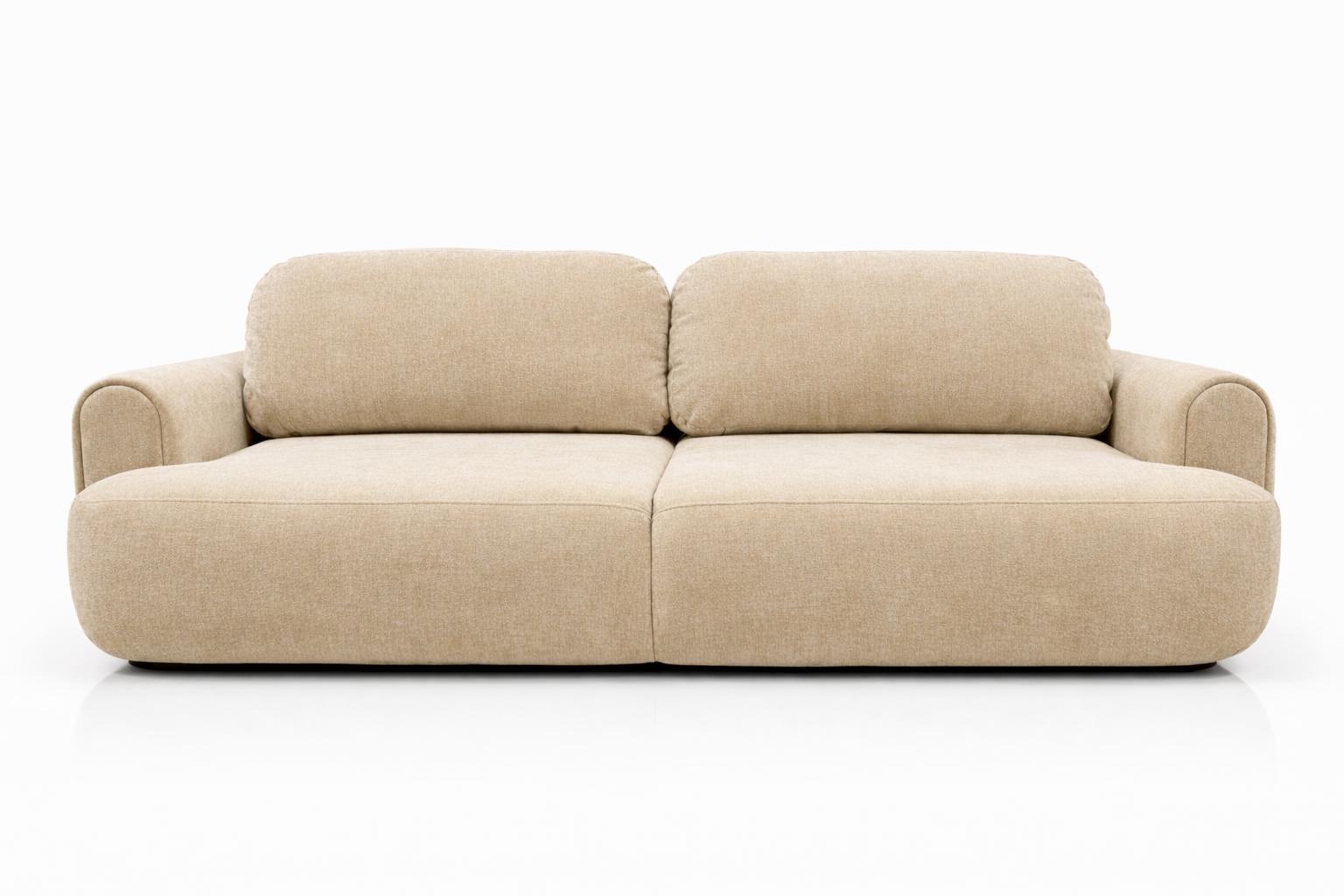 Kanapa z funkcją spania ITALY 250x100x82 cm FLOW 03 trzyosobowa sofa rozkładana beżowa nr. 4