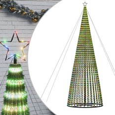 Choinka stożkowa 500 cm 1544 LED kolorowa na święta do ogrodu - Miniaturka zdjęcia nr 3