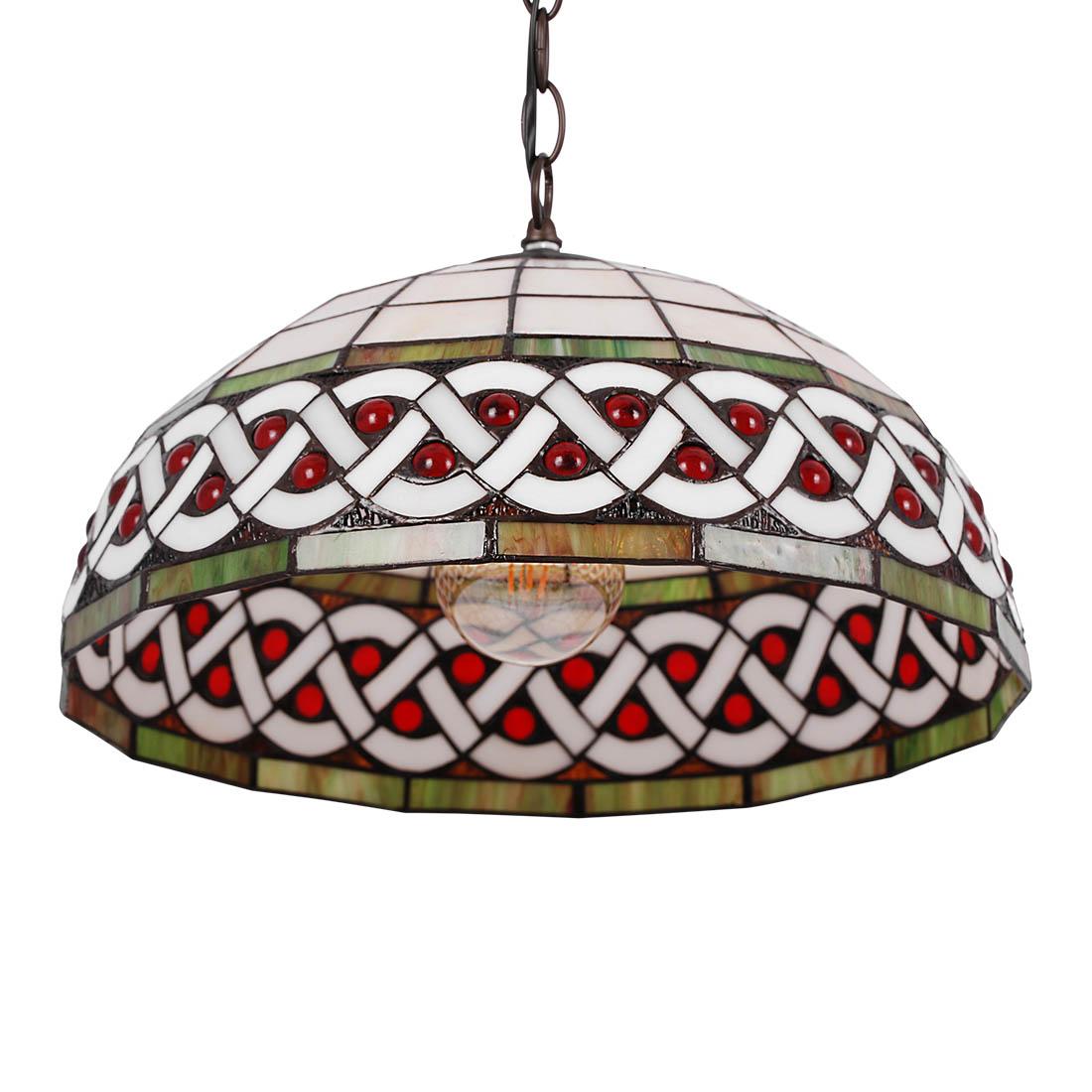 Lampa wisząca K-P162208 TIFANY 40x115x27 cm do salonu lub jadalni wielokolorowy