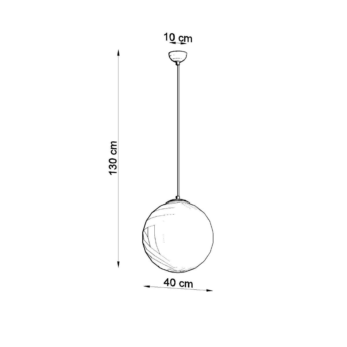 Lampa wisząca UGO 40 chrom 130x40x40cm nowoczesna E27 do salonu nr. 4