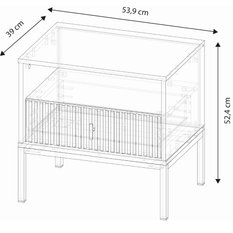 Szafka nocna Maggiore 53,9 cm do sypialni czarny złoty - Miniaturka zdjęcia nr 7