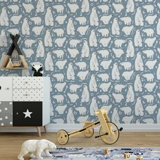 Tapeta Ścienna Dla Dzieci NIEDŹWIEDZIE Polarne 53x1000  - Miniaturka zdjęcia nr 5