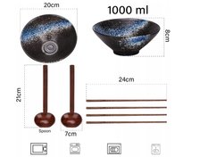 Zestaw misek do ramen azjatyckie PAŁECZKI ŁYŻKI x2 Ramen Bowl - Miniaturka zdjęcia nr 4