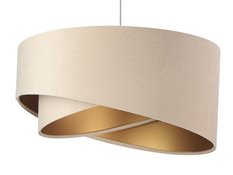 Lampa wisząca asymetryczna beżowo-złota do salonu sypialni biura  - Miniaturka zdjęcia nr 2