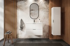Szafka łazienkowa FLOW 80 cm z umywalką biały - Miniaturka zdjęcia nr 2
