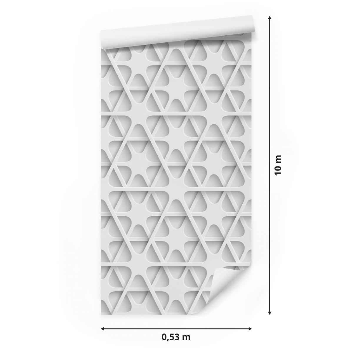 Tapeta Do Salonu ABSTRAKCYJNY Wzór Geometryczny 3D 53x1000  nr. 2