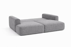 Kanapa z funkcją spania ITALY 253x110x71 cm trzyosobowa sofa rozkładana tkanina FLOW szary - Miniaturka zdjęcia nr 5