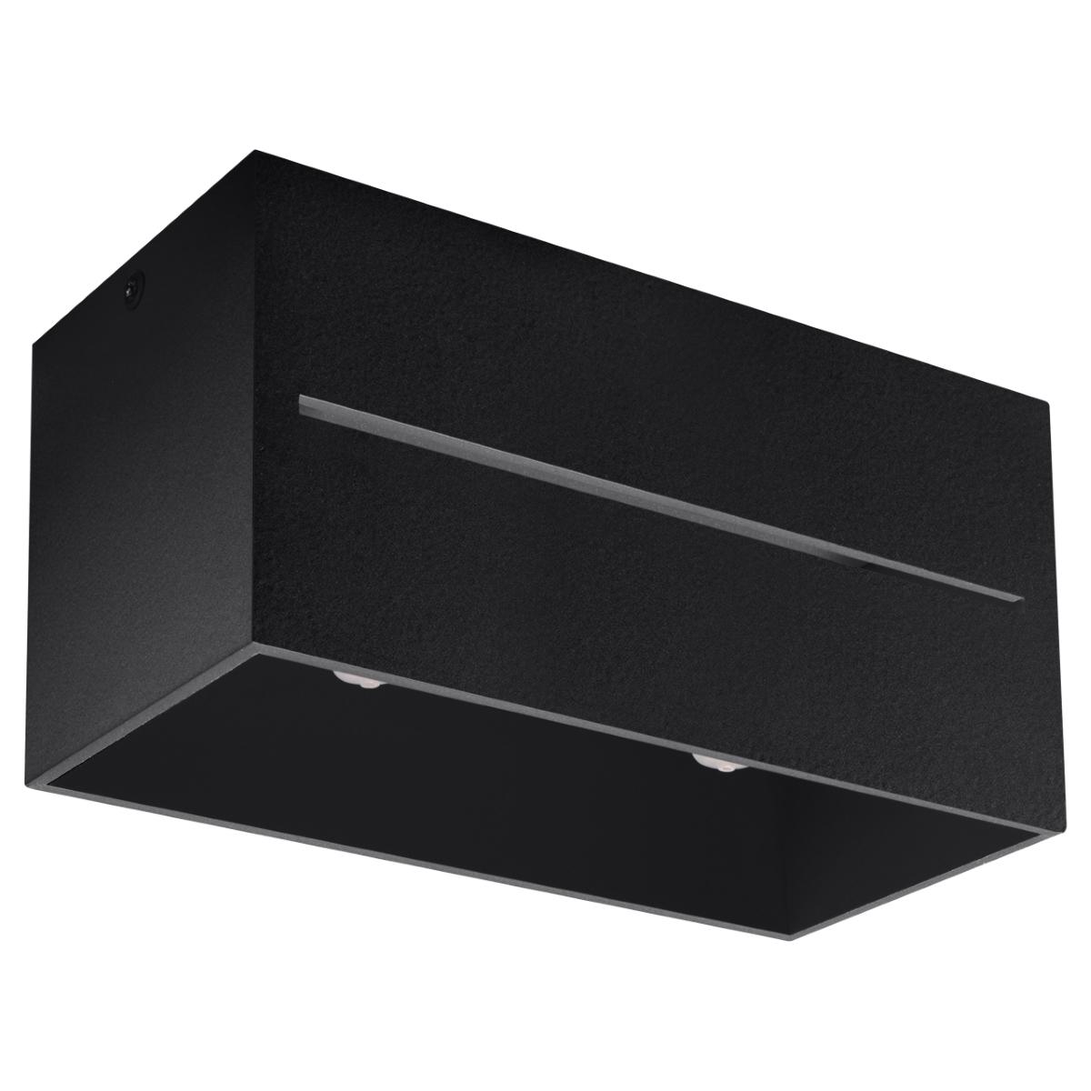 Plafon LOBO MAXI czarny 10x10x20cm nowoczesna lampa G9 do salonu