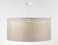 Lampa wisząca DUO 50cm LEN LIGHT beżowa do salonu  - Miniaturka zdjęcia nr 3