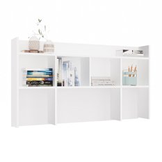 Nadstawka do biurka 70x128x18 cm regał na książki dokumenty biała - Miniaturka zdjęcia nr 6