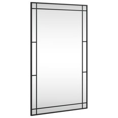 Lustro 60x100 cm do łazienki sypialni ścienne prostokątne żelazo czarne - Miniaturka zdjęcia nr 1