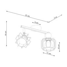 Plafon BELUCI 2 biały 19x17x27cm E14 nowoczesna lampa do salonu - Miniaturka zdjęcia nr 5