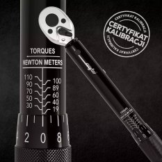 Klucz dynamkmetryczny 3/8" przedłurzacz miara 19-110 Nm czarny do garażu  - Miniaturka zdjęcia nr 4