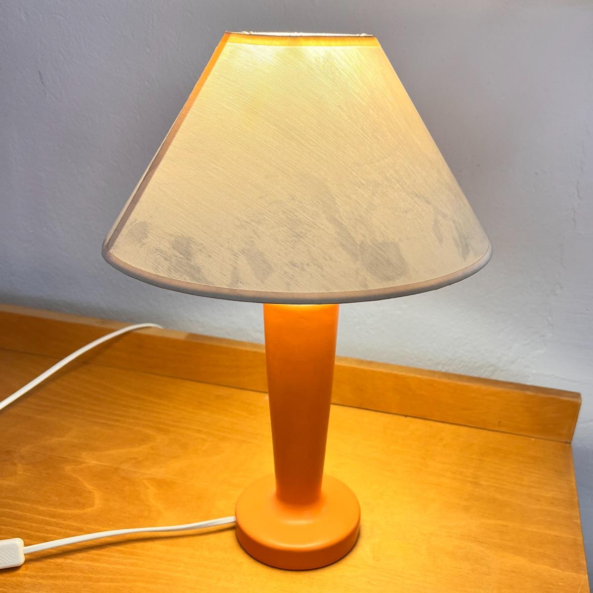 Lampa stołowa z abażurowym kloszem BEA04, Lamperr, Polska lata 90. nr. 7