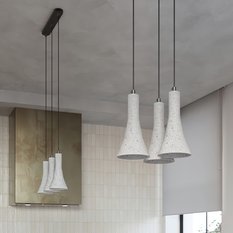 Lampa wisząca REA 1 beton 125x12x12cm nowoczesna E14 do salonu - Miniaturka zdjęcia nr 7