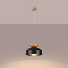 Lampa wisząca MARION czarna 130x29.5x29.5cm nowoczesna E27 do salonu - Miniaturka zdjęcia nr 3