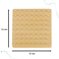 Zabawka edukacyjna geoboard geoplan układanka tworzenie kształtów z gumek drewniana  - Miniaturka zdjęcia nr 3