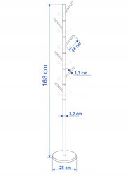 Wieszak stojący Simo czarny - Miniaturka zdjęcia nr 3