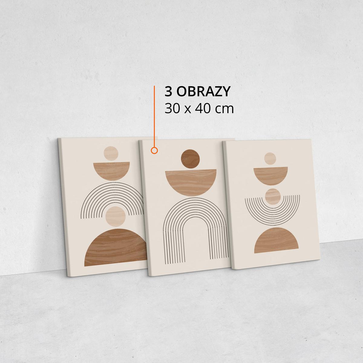 Obrazy Na Ścianę Set Minimalistyczny Wzór Styl Boho Abstrakcja 90x40cm nr. 10