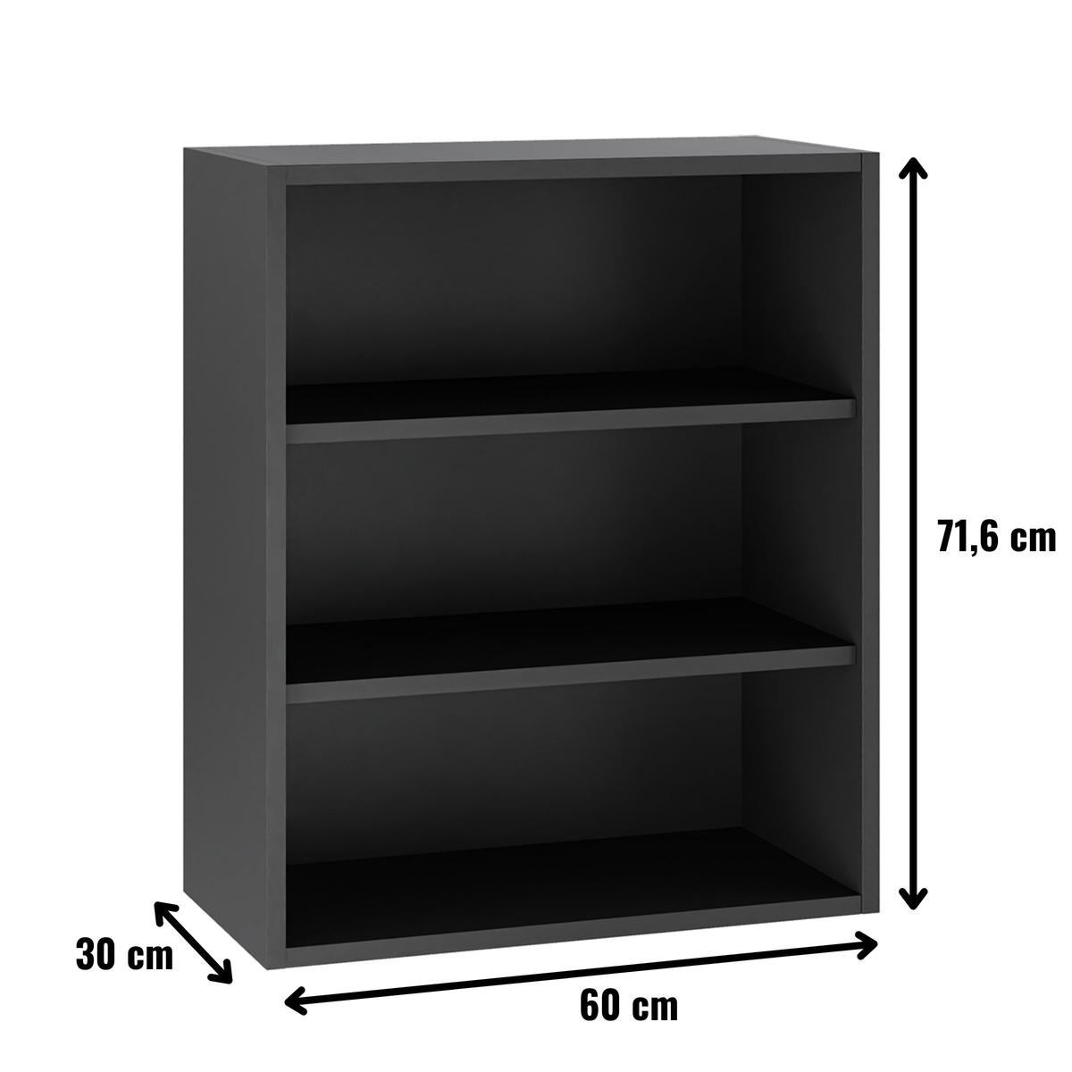Korpus szafka kuchenna górna 60x72x30 cm z akcesoriami czarny  nr. 2