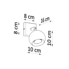 Kinkiet OCULARE biały 10x16x10cm nowoczesny GU10 do salonu - Miniaturka zdjęcia nr 4