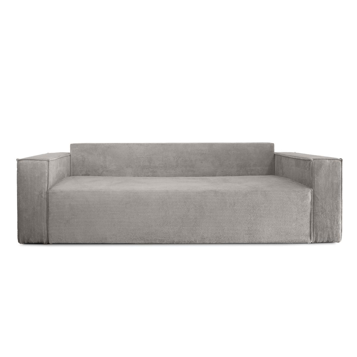 Kanapa Verona 248x96x93 cm z funkcją spania i pojemnikiem sztruks szary do salonu nr. 5