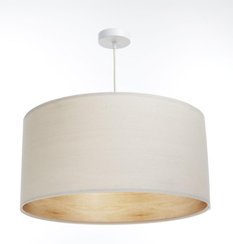  Lampa wisząca BOHO lniano jutowa beżowa z motywem drewna do salonu sypialni biura 