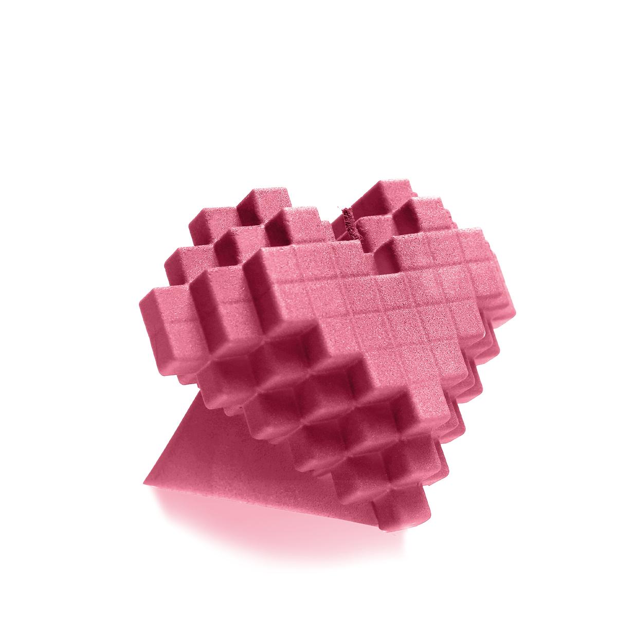 Świeca Heart Pixel Pink