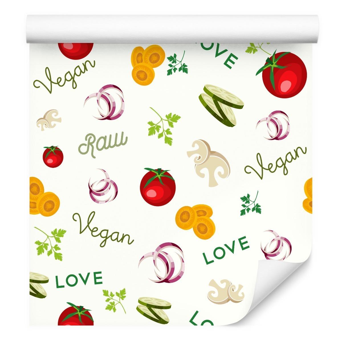 Tapeta do Kuchni VEGAN Kolorowe Warzywa Dekor 3D  nr. 5