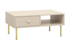 Stolik kawowy NOMI 90x60x43 cm do salonu biura złote nogi kaszmir - Miniaturka zdjęcia nr 2