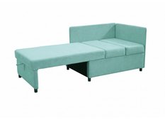Sofa Viluś 106x75x80 cm miętowy rozkładana sofa narożna jednoosobowa z funkcją spania i pojemnikiem na pościel - Miniaturka zdjęcia nr 7