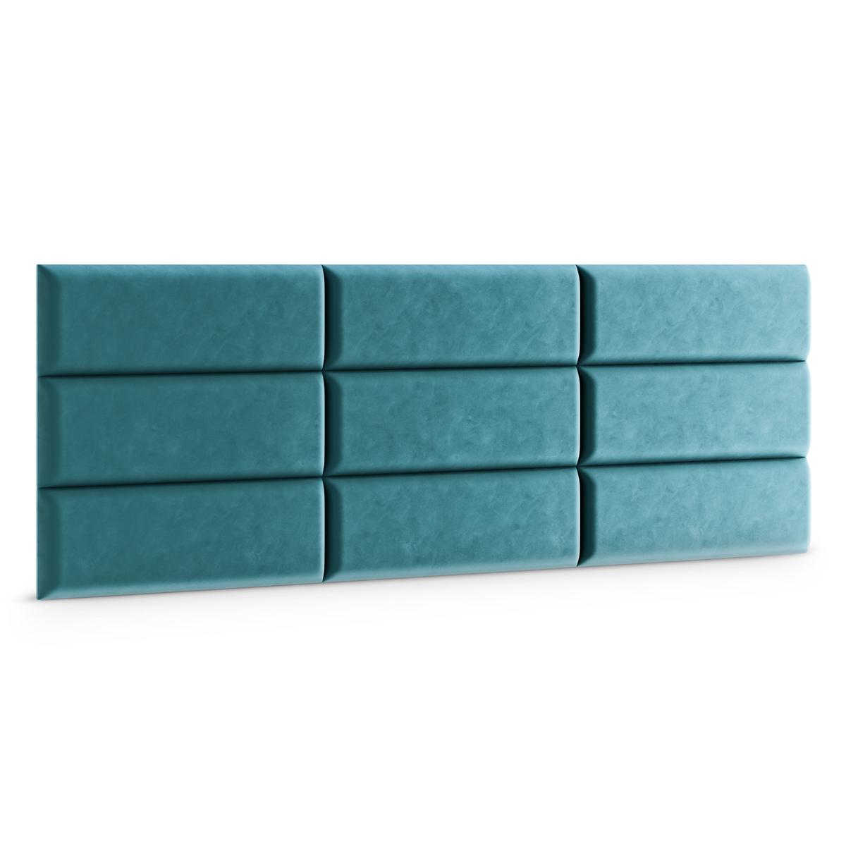 Panele tapicerowane 60x20 cm na ścianę magic velvet morski nr. 3
