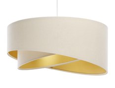 Lampa 45 cm do sypialni salonu wisząca asymetryczna kremowo-złota - Miniaturka zdjęcia nr 1