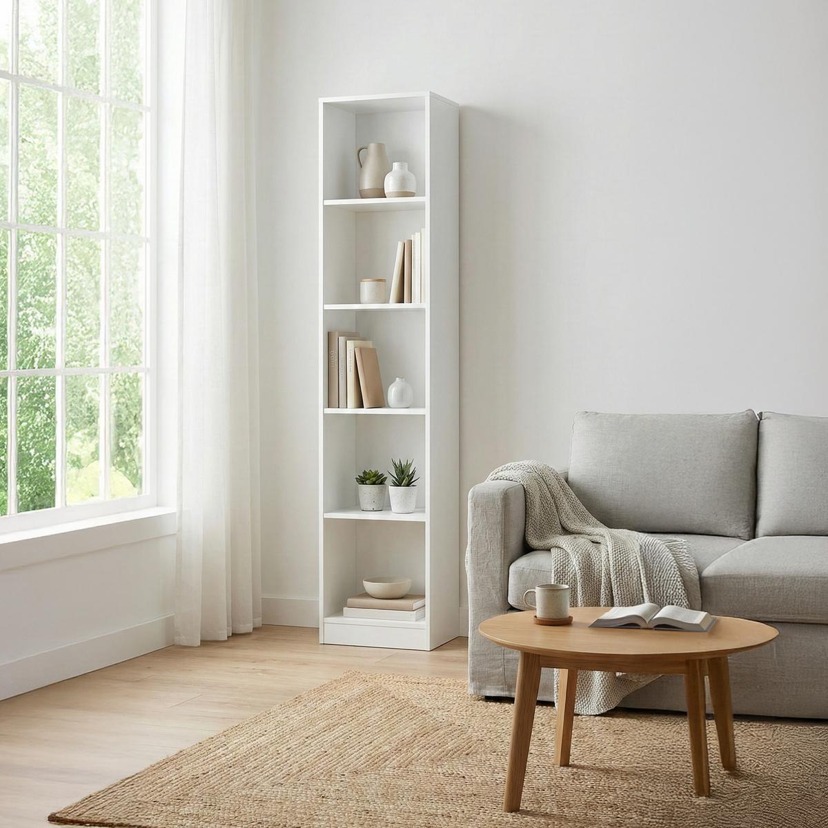 Regał na książki segregatory 40x30x182 cm nowoczesny biały do biura salonu MARTUSIA40 nr. 2