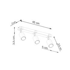 Plafon FAGER 3 czarny 17.2x6x54cm nowoczesna lampa GU10 do salonu  - Miniaturka zdjęcia nr 10