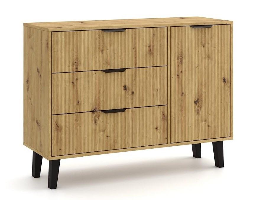 Komoda Scandi 81,5x110x39 cm do salonu dąb artisan