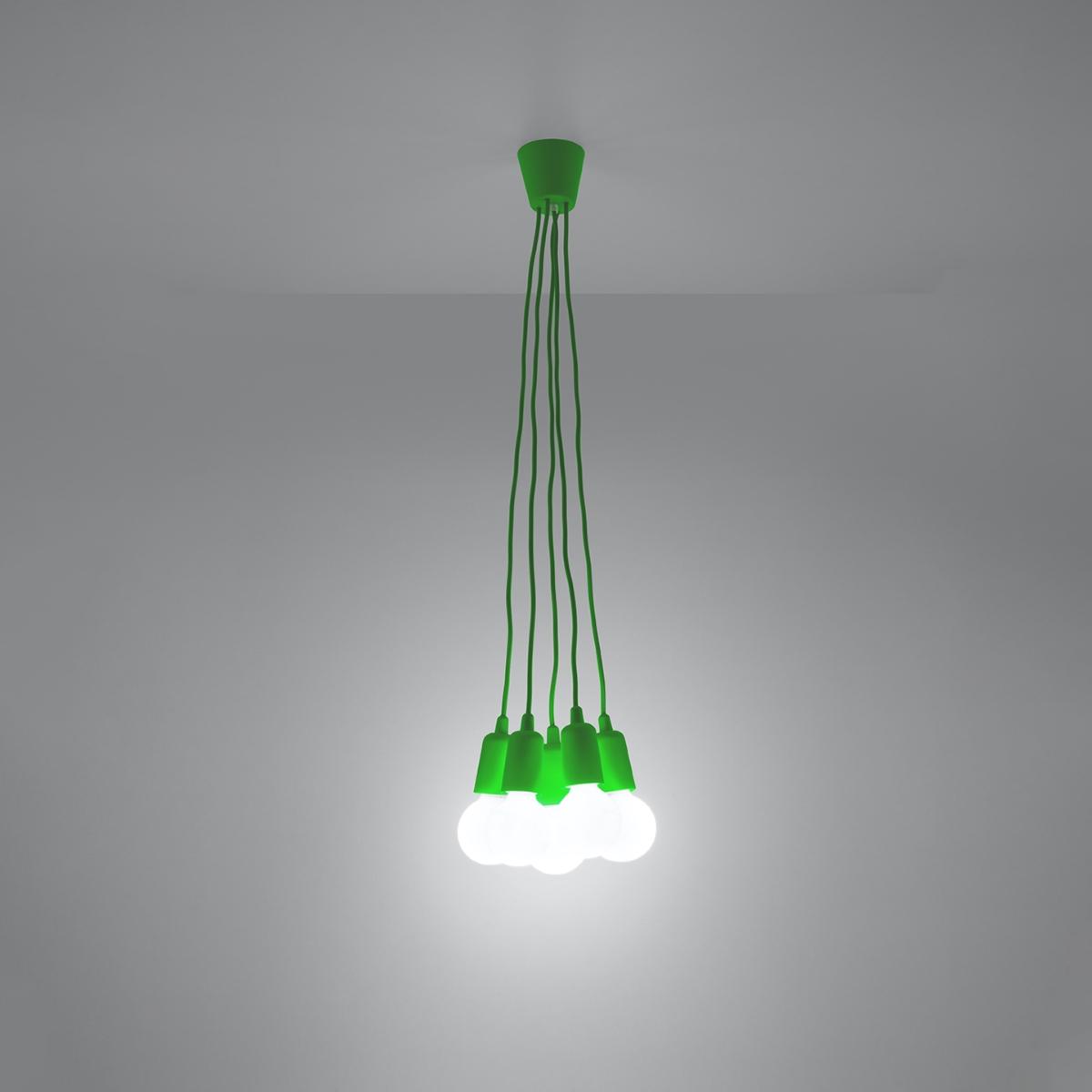 Lampa wisząca DIEGO 5 zielony 90x25x25cm nowoczesna E27 do salonu nr. 3