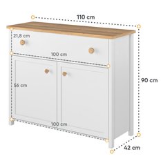 Komoda Story 110 cm do salonu sypialni przedpokoju biały - Miniaturka zdjęcia nr 3