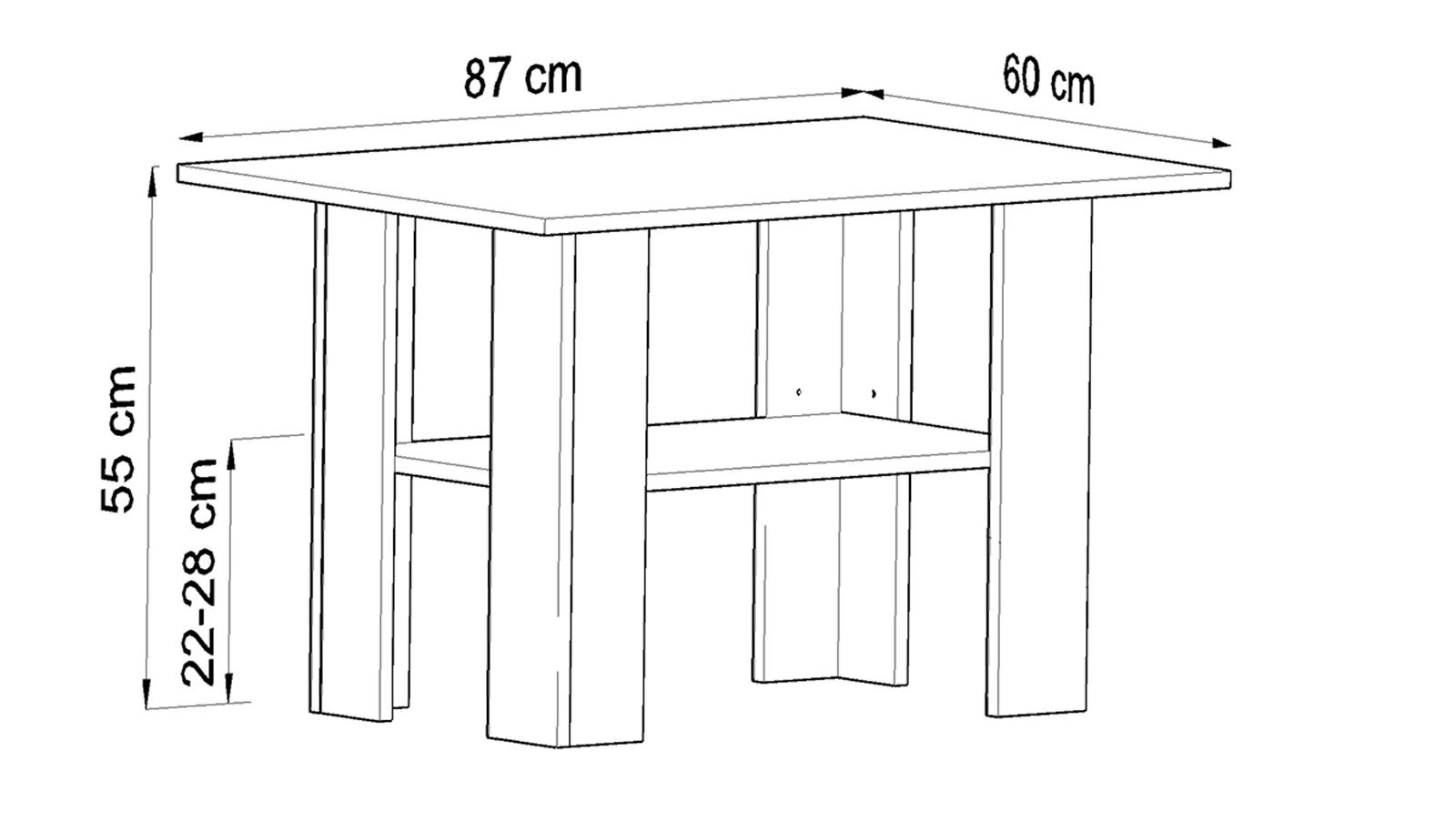 Stolik Kawowy BESTSELLER T001 55x87x60 cm biały do salonu nr. 3