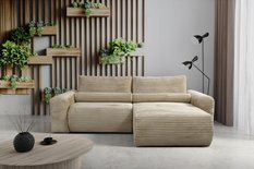 Narożnik z funkcją spania LEO 255x162 cm prawy sprężyny bonell Tilia 56 sztruks pomarańczowy - Miniaturka zdjęcia nr 8