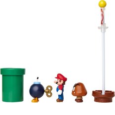 FIGURKI MARIO + GOOMBA + BOB-OMB SUPER MARIO JAKKS PACIFIC ACORN PLAINS DIORAMA SET  - Miniaturka zdjęcia nr 4