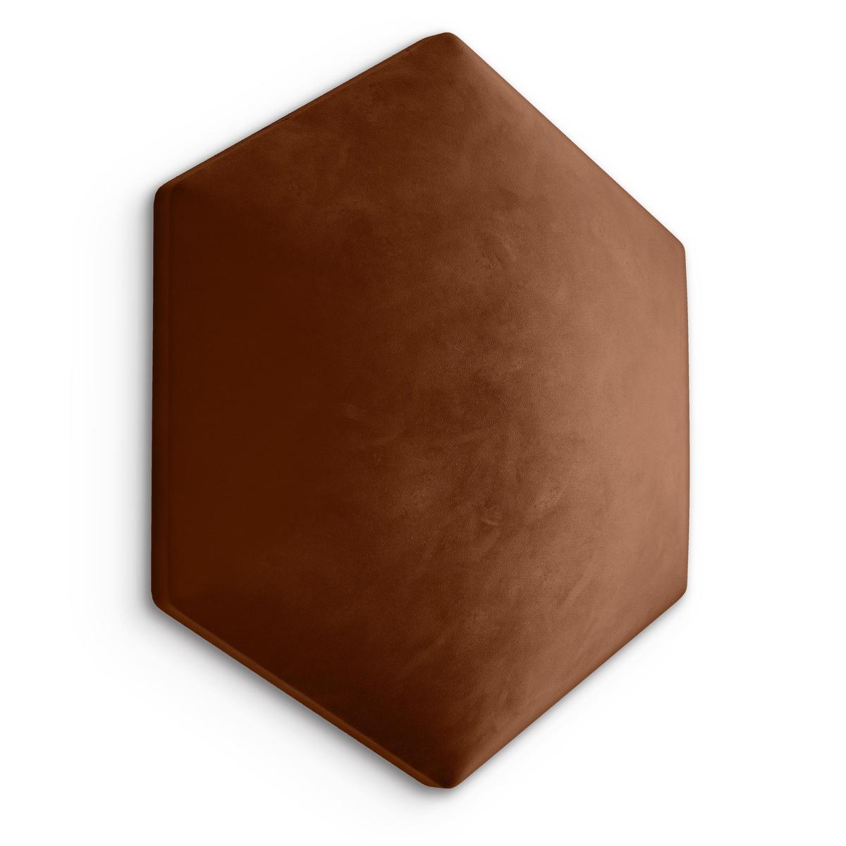 Panele tapicerowane 35x40 cm hexagon na ścianę miodowy